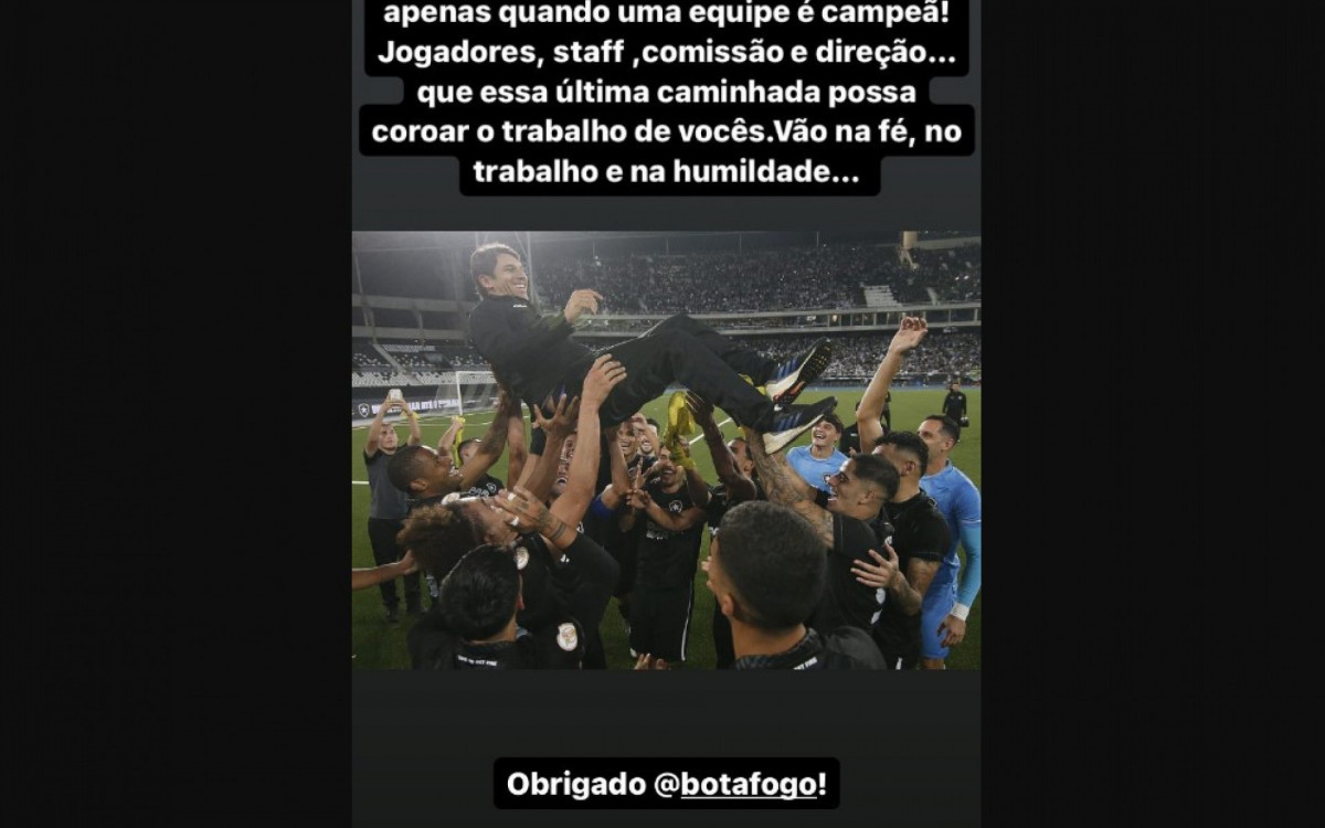 Lucio Flavio se despede do Botafogo: &#8216;Vão na fé, no trabalho e na humildade&#8217;