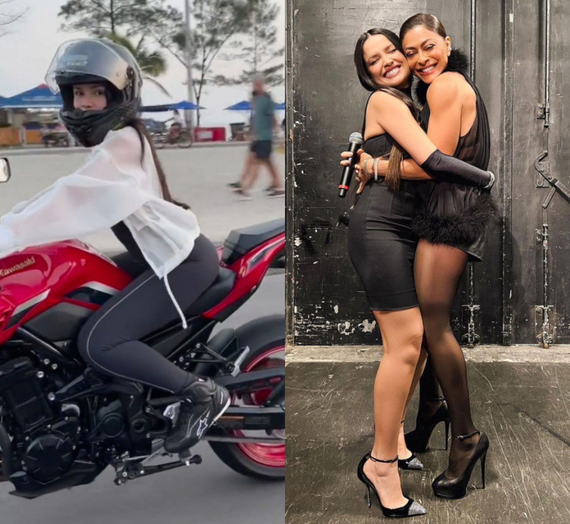 Juliette expõe juliana Paes preocupada após cantora compartilhar vídeo andando de moto - Reprodução