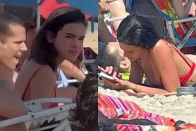 Após ser reconhecida, Bruna Marquezine deixa praia por causa da abordagem de fãs