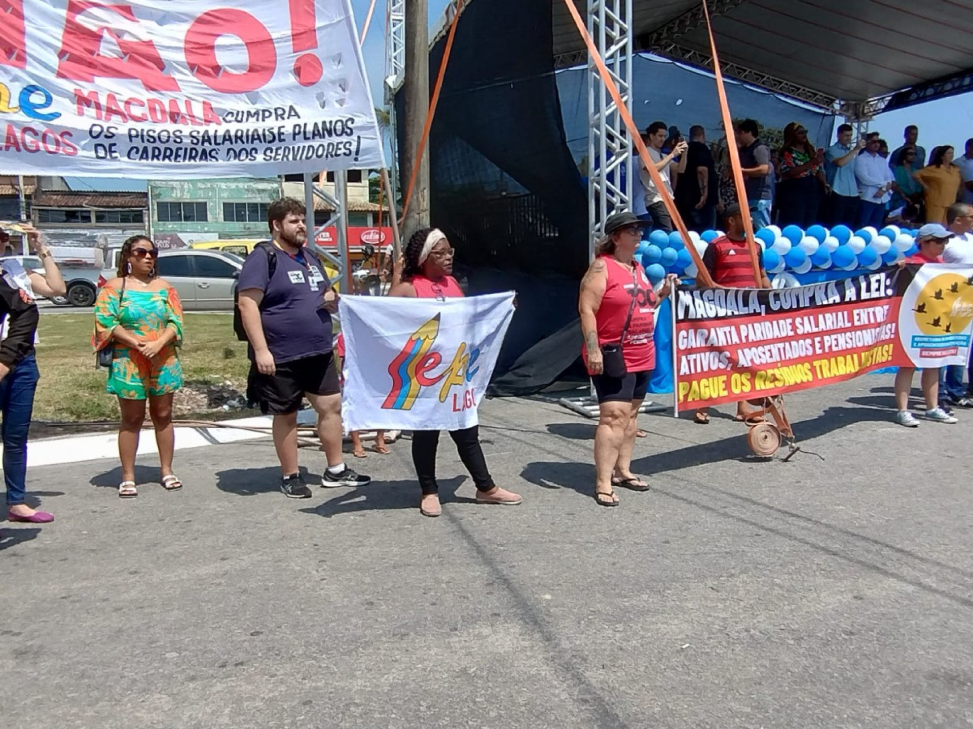 Momento do Protesto - Divulgação/ Redes Sociais