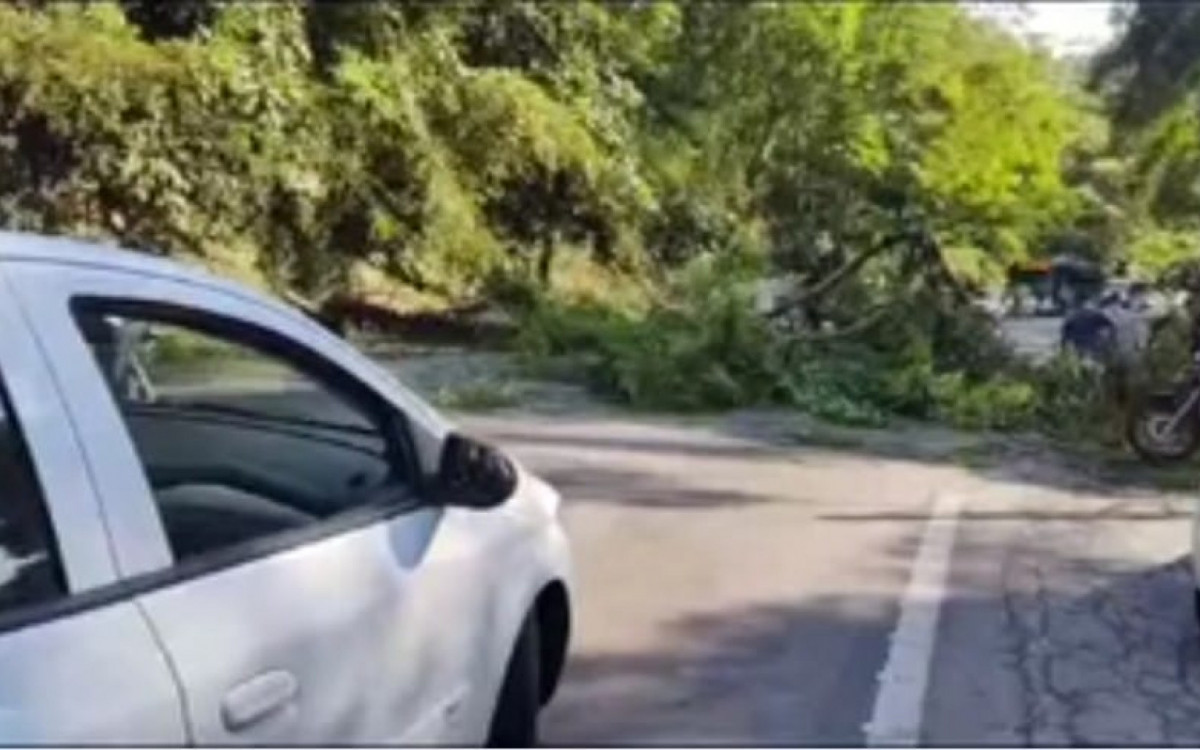 O incidente causou congestionamento na rodovia na altura do Camorim Pequeno em Angra