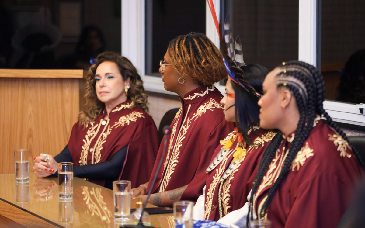 Famosos participam da cerimônia de posse da Academia Brasileira de Cultura