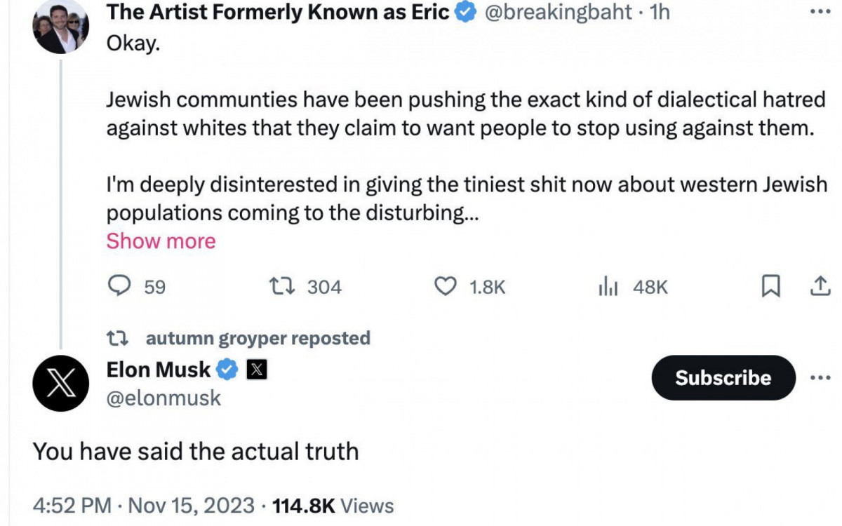 Post pol&ecirc;mico na rede social X