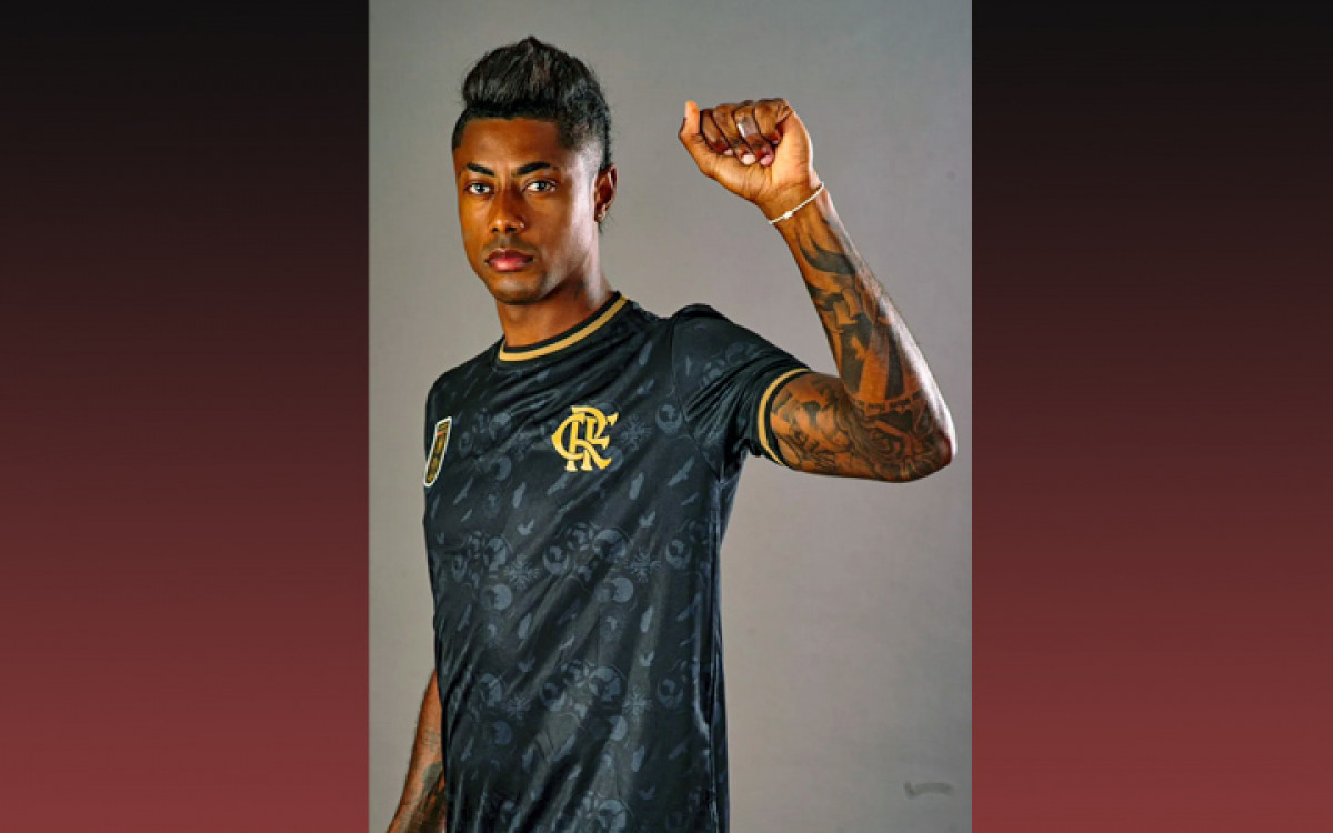 Bruno Henrique - Flamengo - Camisa do Consci&ecirc;ncia Negra pela Consci&ecirc;ncia Negra - Divulga&ccedil;&atilde;o