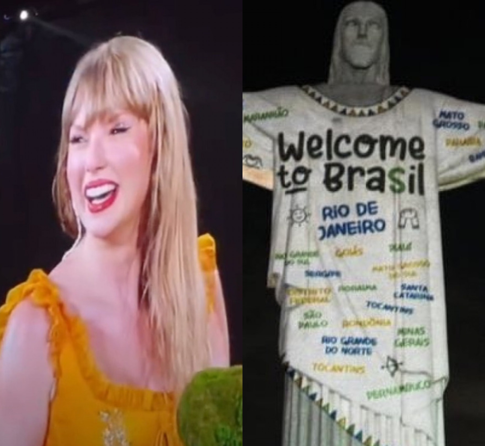 Taylor Swift abre turnê brasileira, agradece por homenagem no Cristo e diz  a fãs no Rio: 'Meu 'wildest dream'', Rio de Janeiro