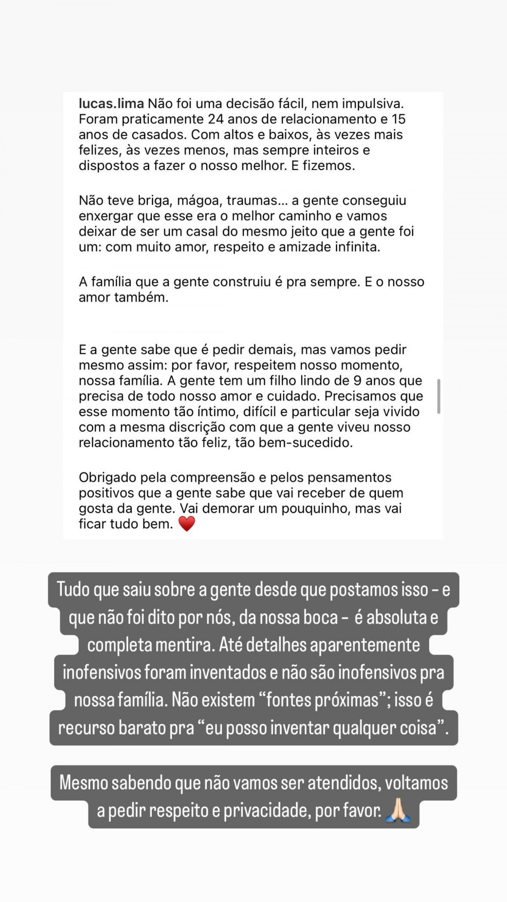 Sandy desmente que tenha reatado com Lucas Lima - Reprodução / Instagram