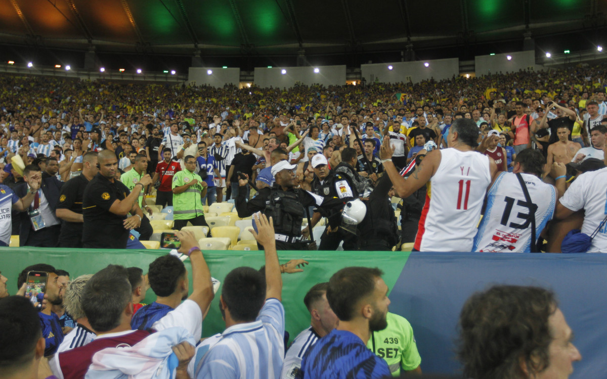 Partida entre Brasil x Argentina, válida pela sexta rodada das Eliminatórias da Copa do Mundo 2026, realizado no estádio do Maracanã, zona norte do Rio de Janeiro, na noite desta terça-feira, 21.