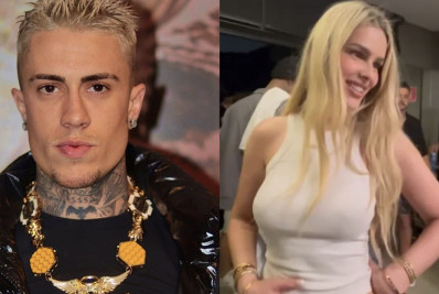 MC Daniel deixa amigo animado ao beijar barriga de Yasmin Brunet: 'Estou grávida'