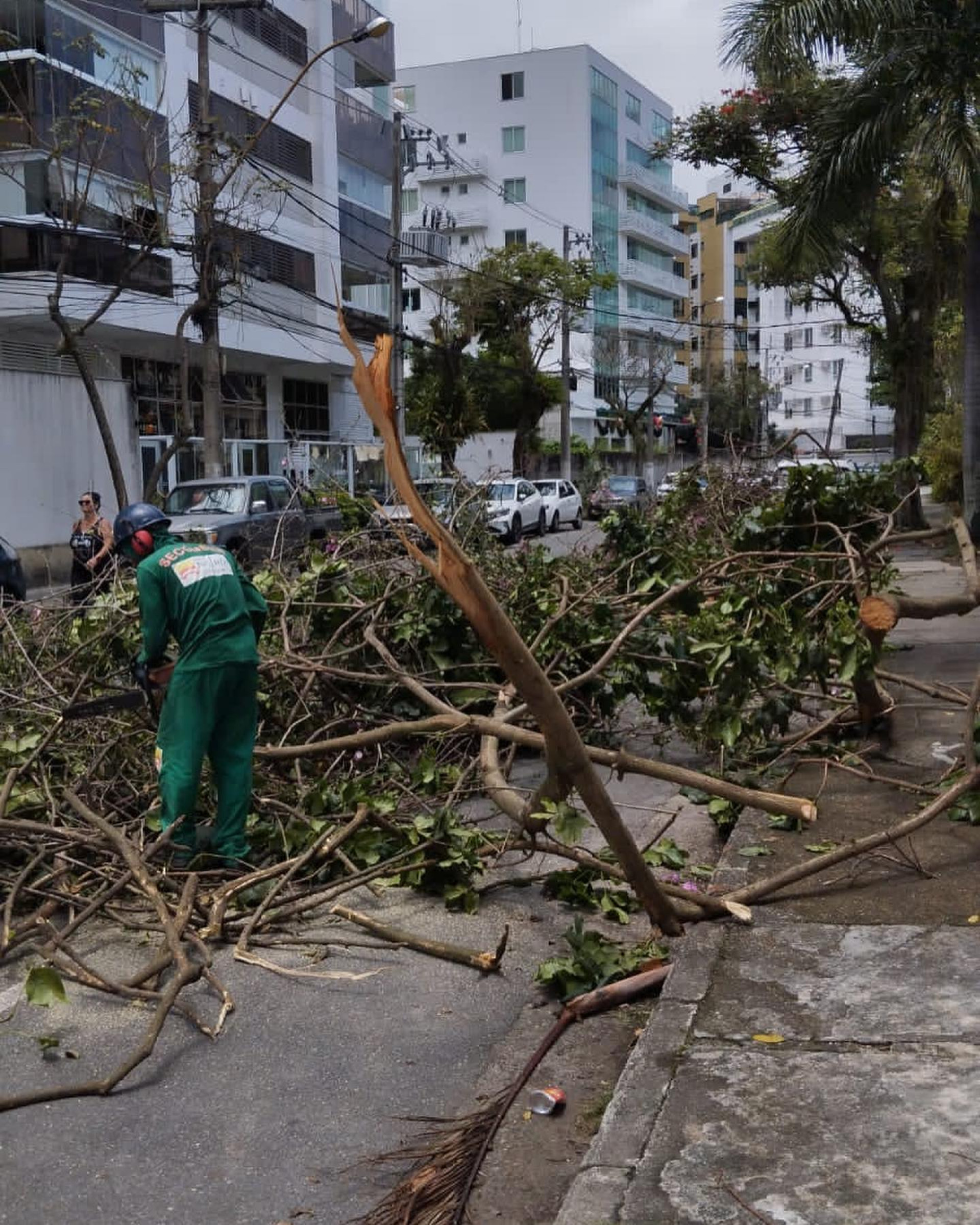 Equipes da prefeitura de Niterói removem árvores no município após problemas de energia elétrica - Divulgação