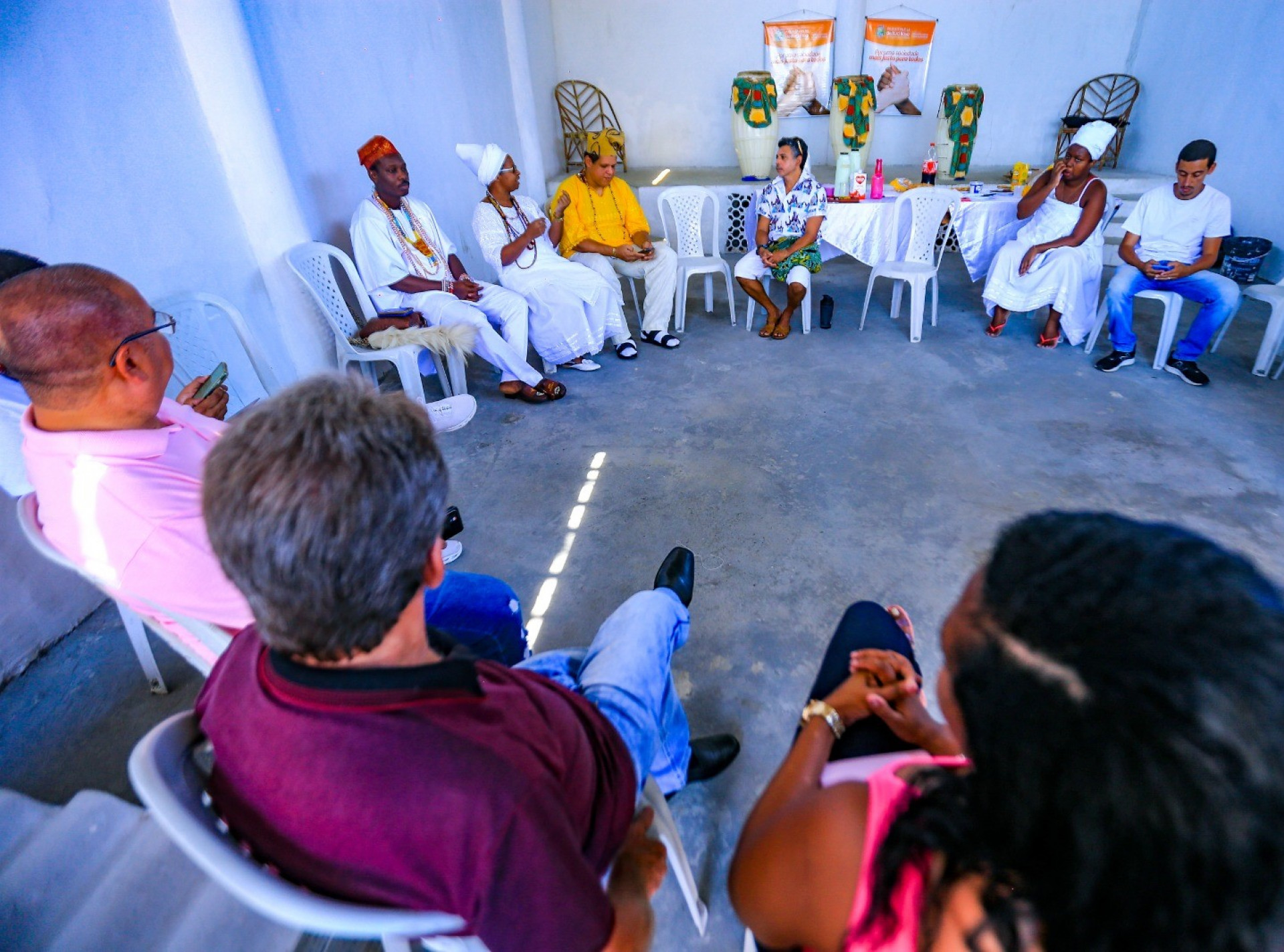 A roda de conversa debateu o racismo religioso e intoler&acirc;ncia religiosa em diversos setores da sociedade - Rafael Barreto / PMBR