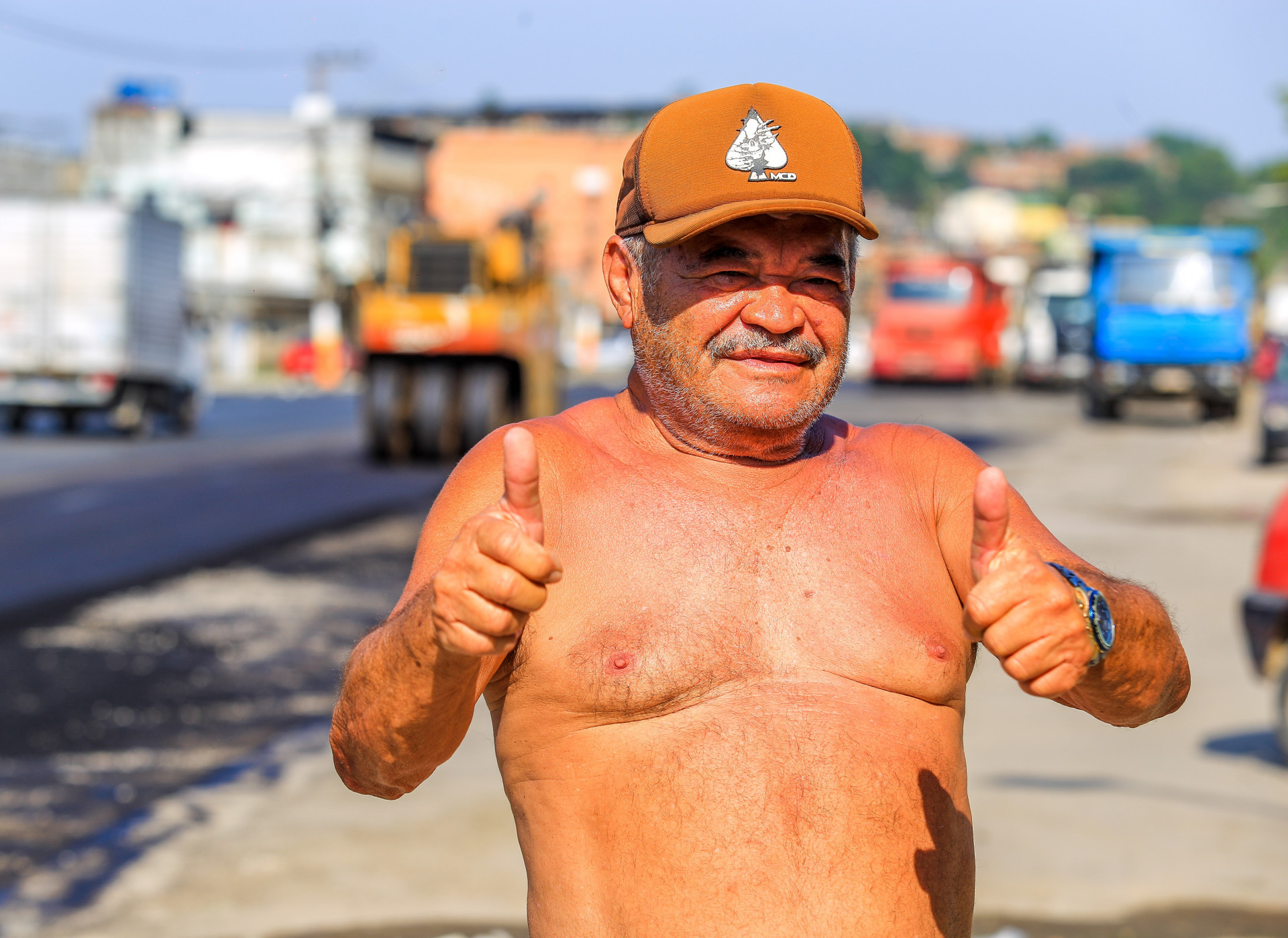 O aposentado e morador de São Vicente, Isidro de Farias, destacou que a Avenida ficará mais segura - Rafael Barreto