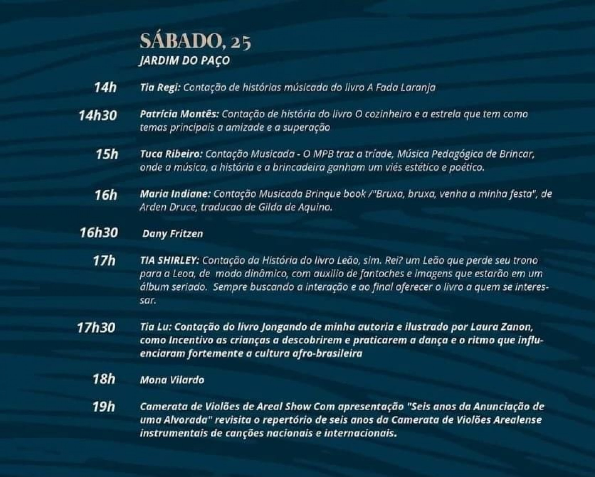 Programa&ccedil;&atilde;o de s&aacute;bado (25) - Divulga&ccedil;&atilde;o/Evento