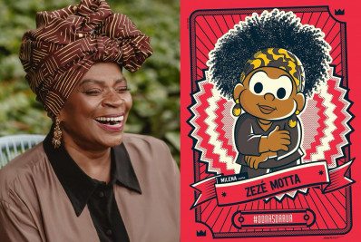 Zezé Motta compartilha homenagem recebida de Mauricio de Sousa