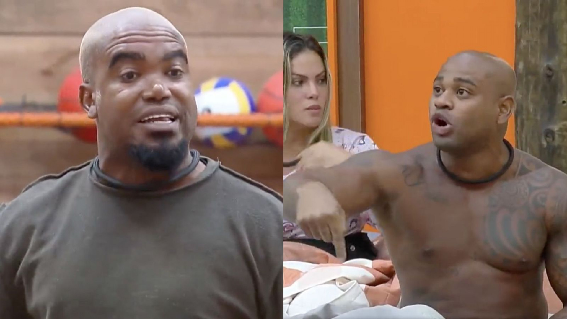 Tonzão e Cezar Black discutiram em 'A Fazenda 15' - Reprodução / PlayPlus