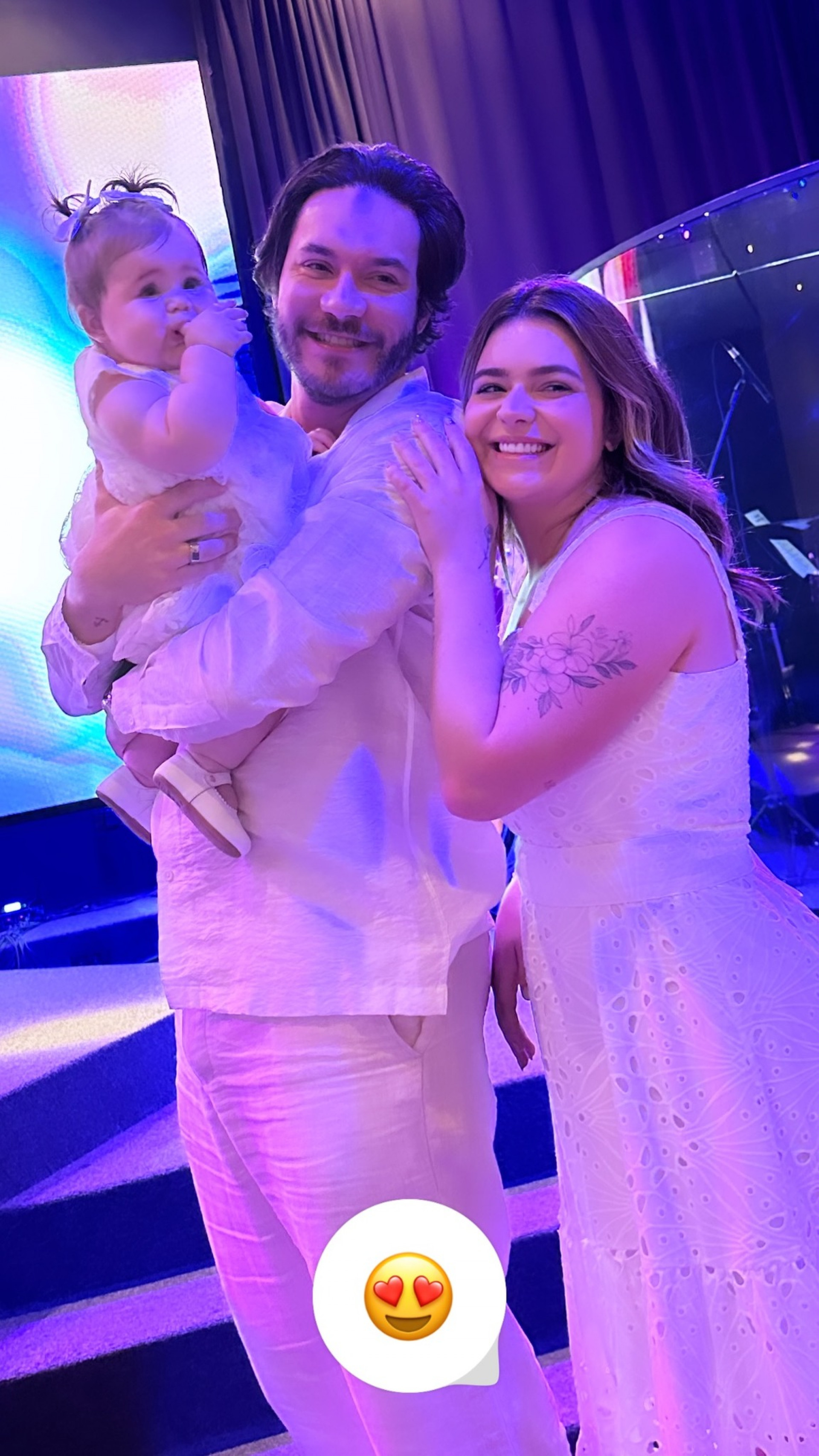 Viih Tube, Eliezer e a filha, Lua di Felice, batizam juntos  - Reprodução / Instagram