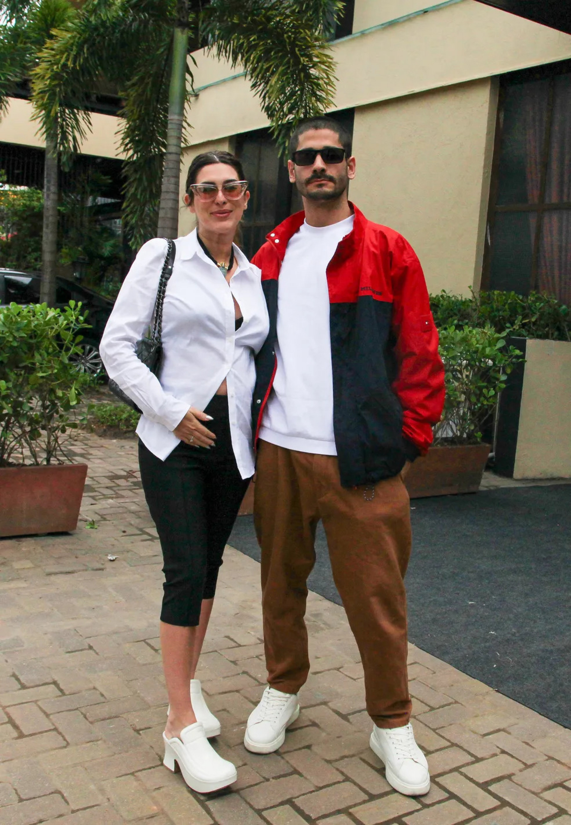 Fernanda Paes Leme e o noivo, Victor Sampaio, na festa de Deborah Secco - Fabrício Pioyani/ AgNews