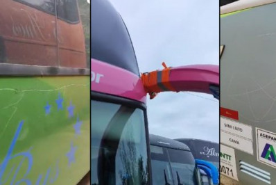 Ônibus de turismo são depredados no TOT de Cabo Frio