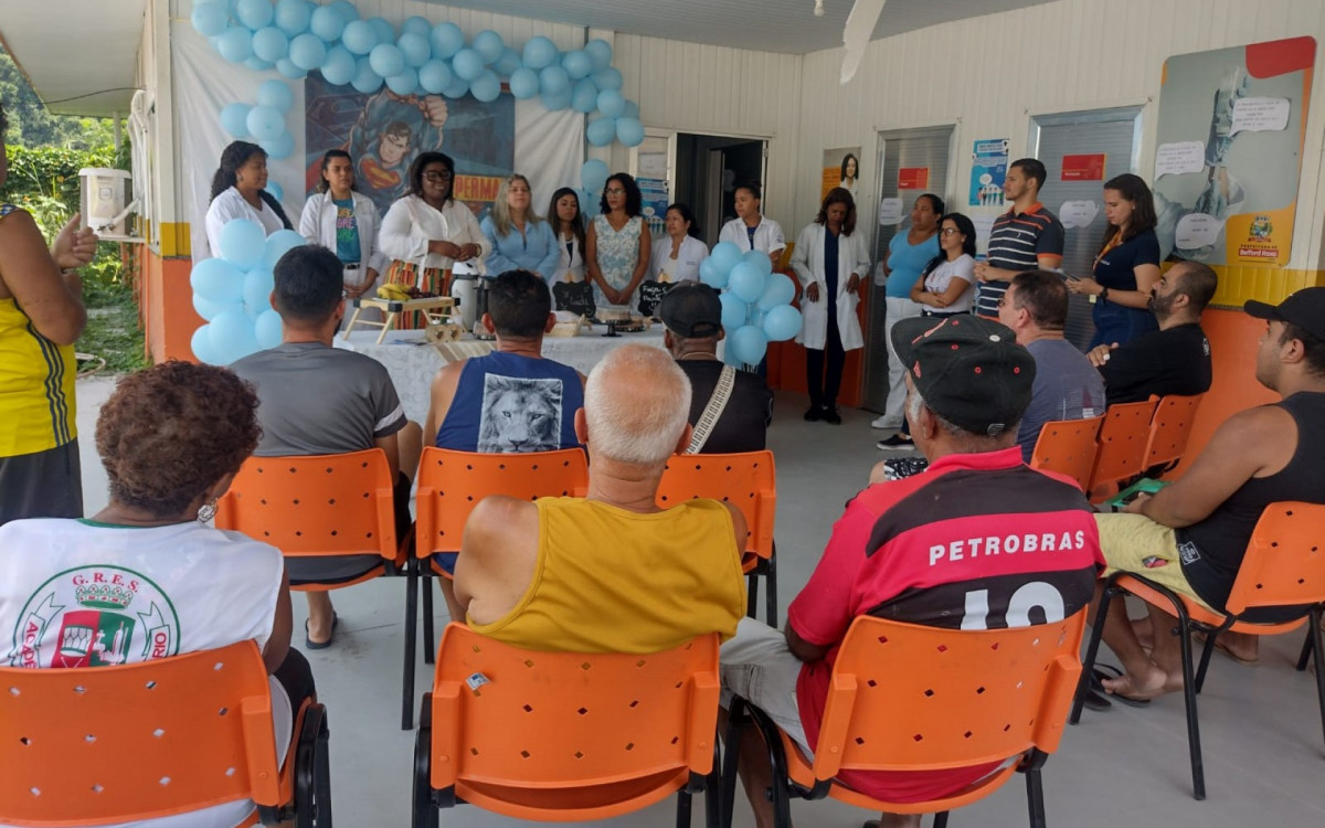 A Unidade de Saúde da Família José Venâncio (USF - Zé Cabeção) promoveu atividades referentes ao mês de prevenção ao câncer de próstata