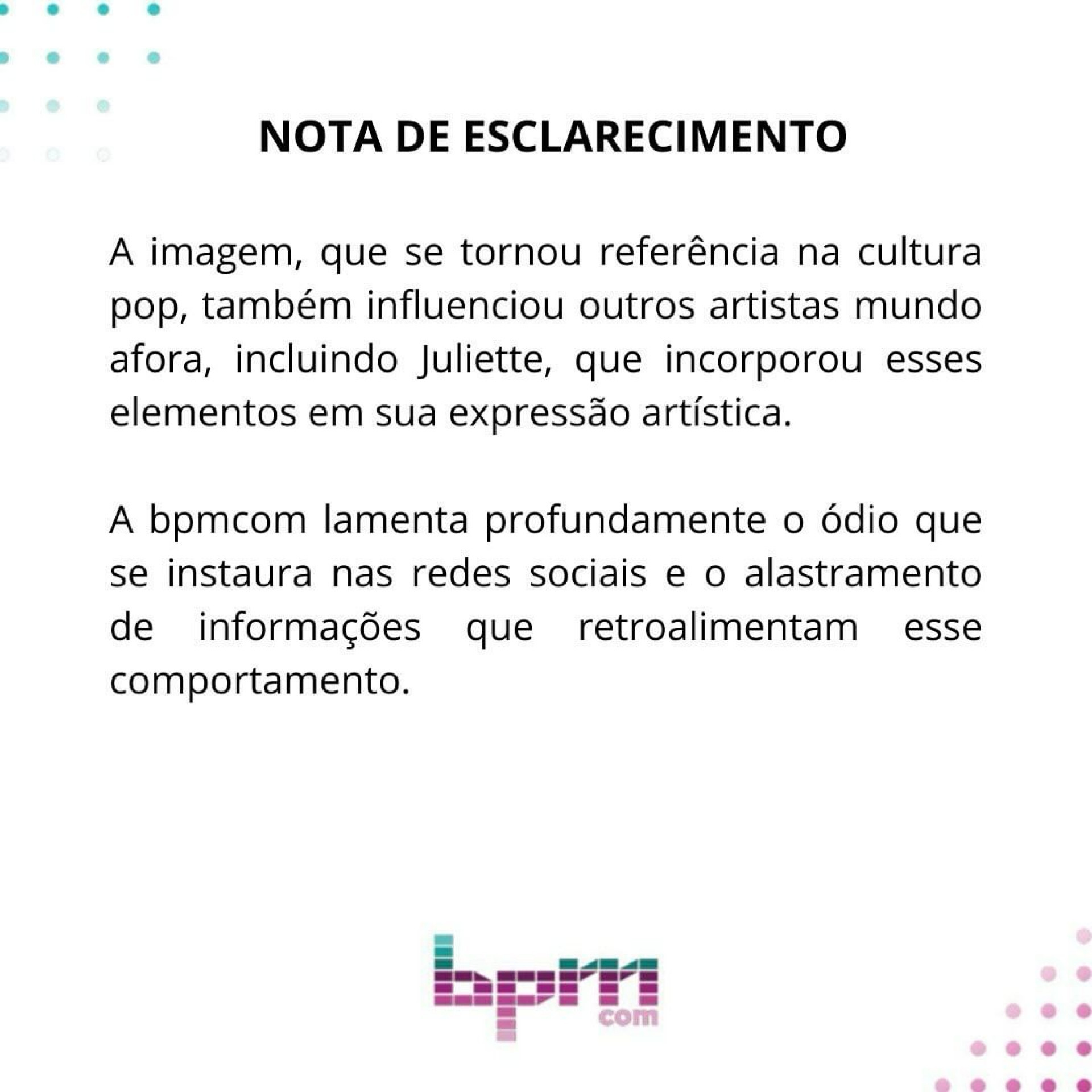 Agência de Juliette se pronuncia depois de acusações de plágio - Reprodução/Instagram