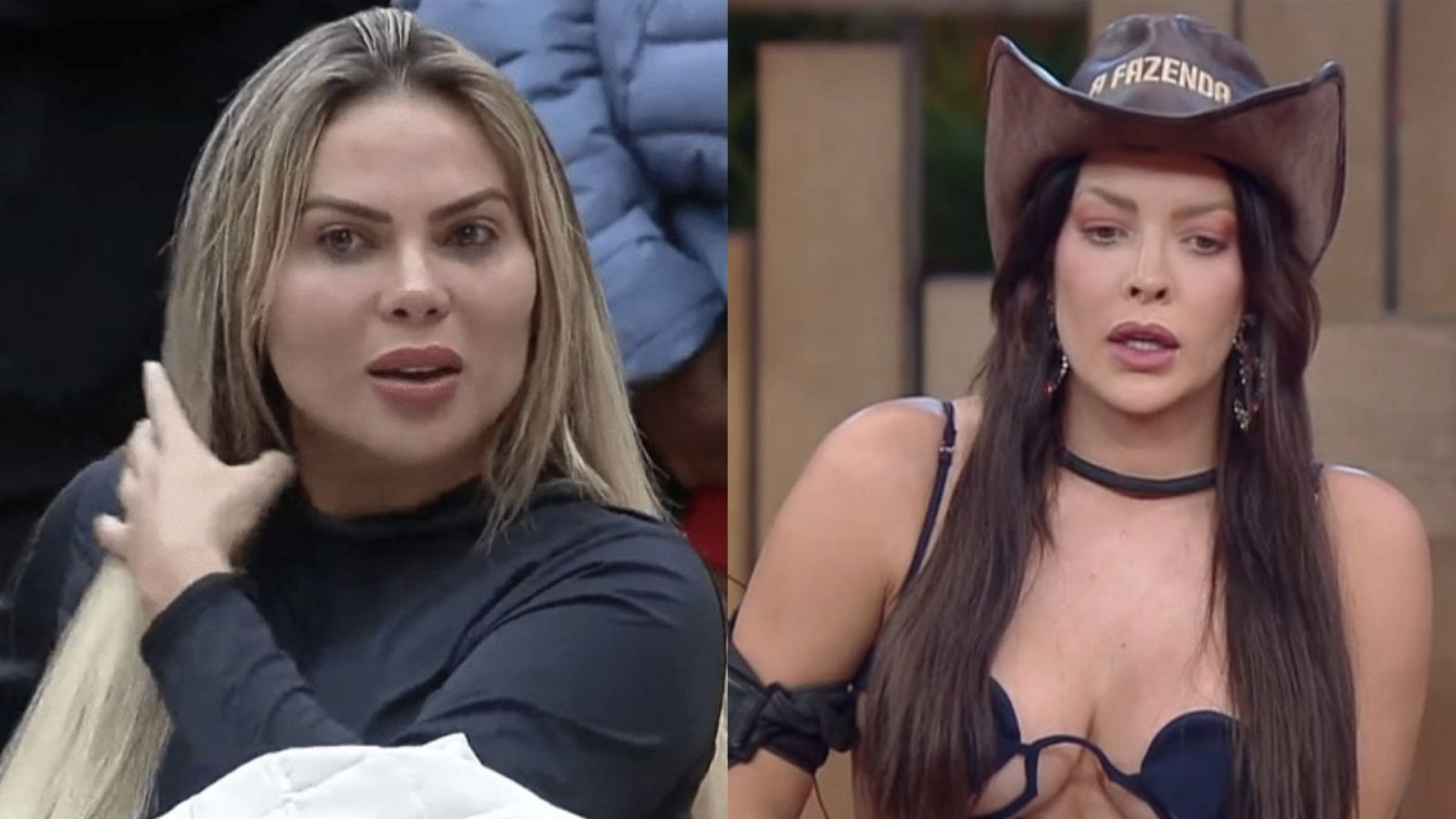 Kally e Jaqueline em 'A Fazenda 15' - Reprodução / PlayPlus