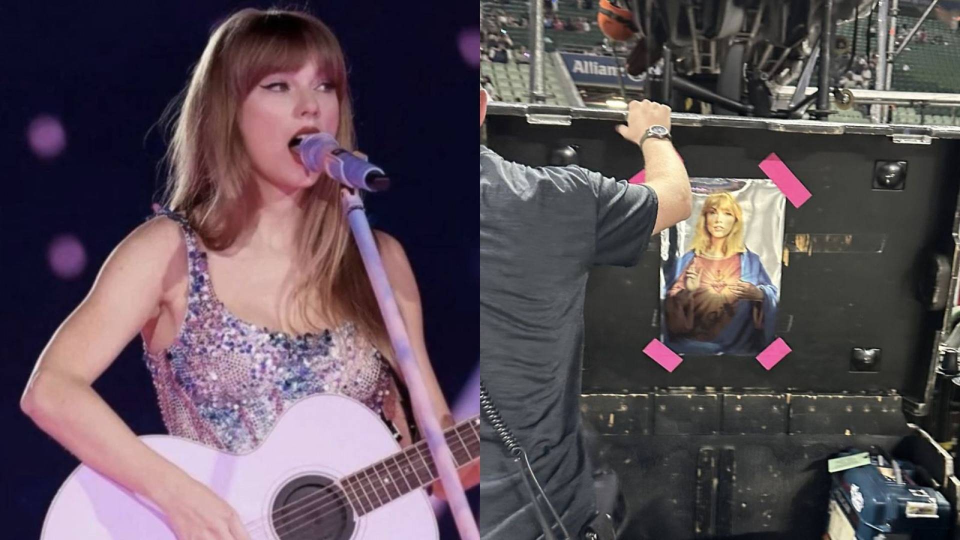 Imagem de Taylor Swift representando Jesus viralizou na web - Reprodução / X