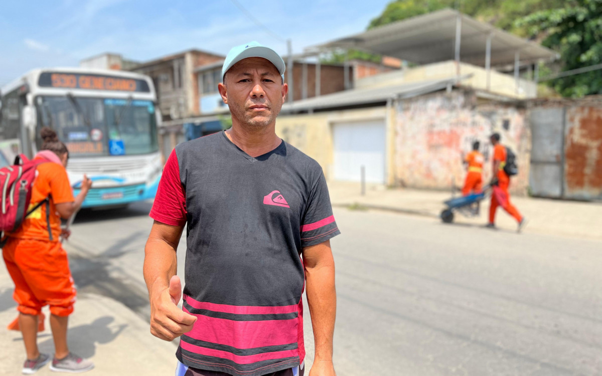 O profissional de construção civil e morador do Farrula, Erisvaldo dos Santos, presenciou o trabalho no bairro