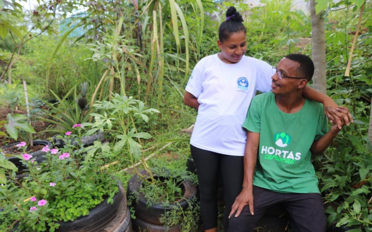 Roberta Freire da Silva e Douglas dos Santos de Azevedo eram beneficiários da Cozinha Comunitária Carioca - Roberto Moreyra / SMTE