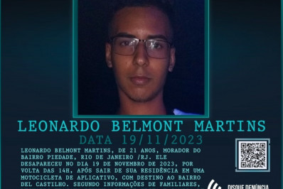 Disque Denúncia pede informações sobre paradeiro de jovem que desapareceu na Zona Norte