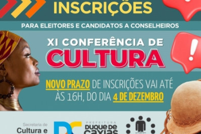 Prorrogadas inscrições para Conferência Municipal de Cultura de Caxias
