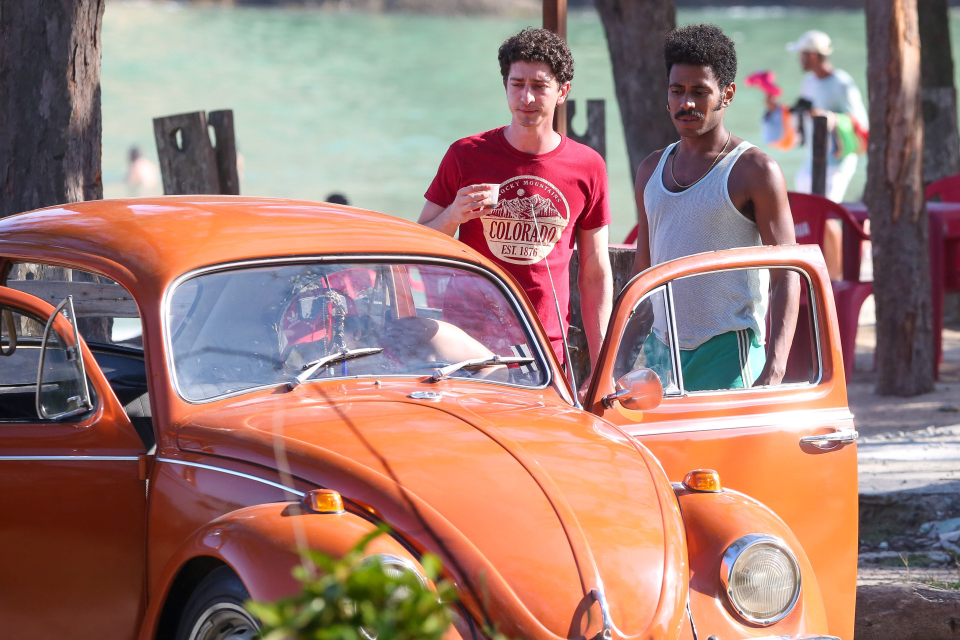 Ícarol Silva e Johny Massaro gravam cenas para série em Grumari - Dilson Silva/Ag.News