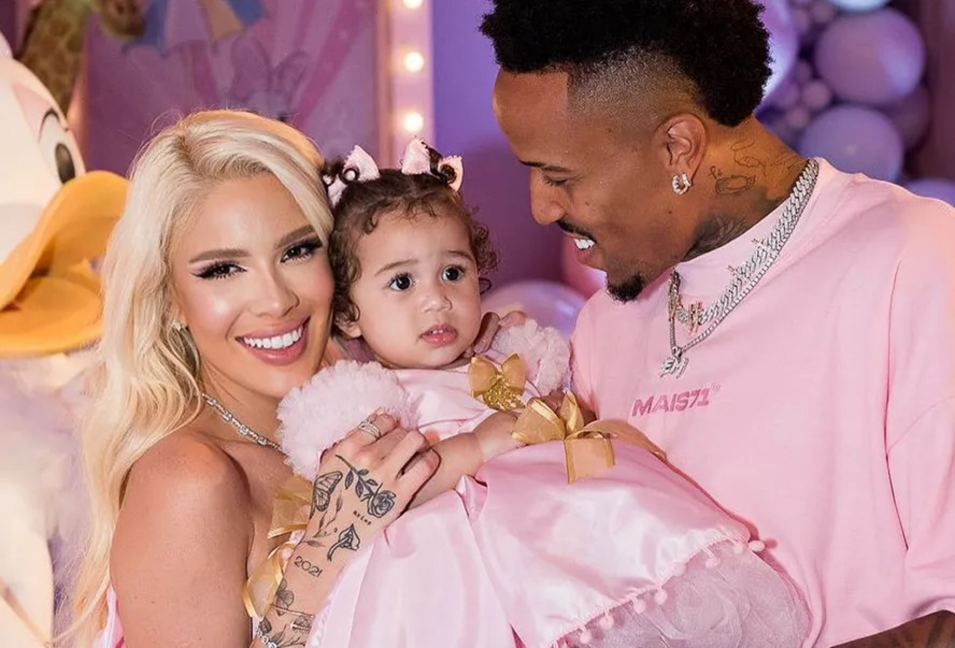 Karoline Lima e Éder Militão são pais da pequena Cecília, de um ano - Reprodução / Instagram