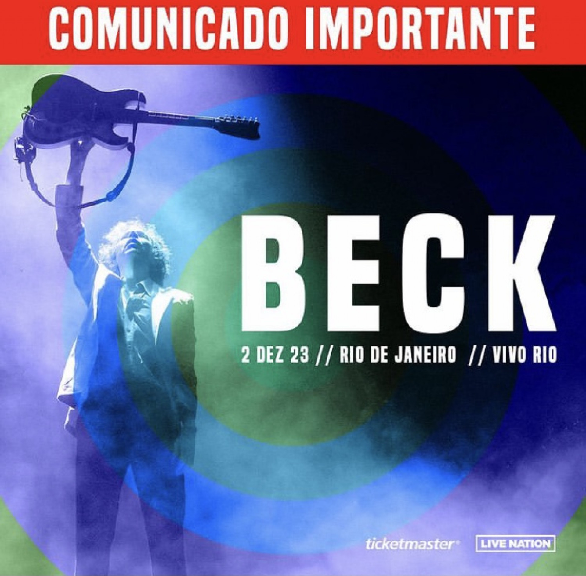 Show de cantor Beck, que aconteceria no Vivo Rio, é cancelado - Reprodução / Instagram