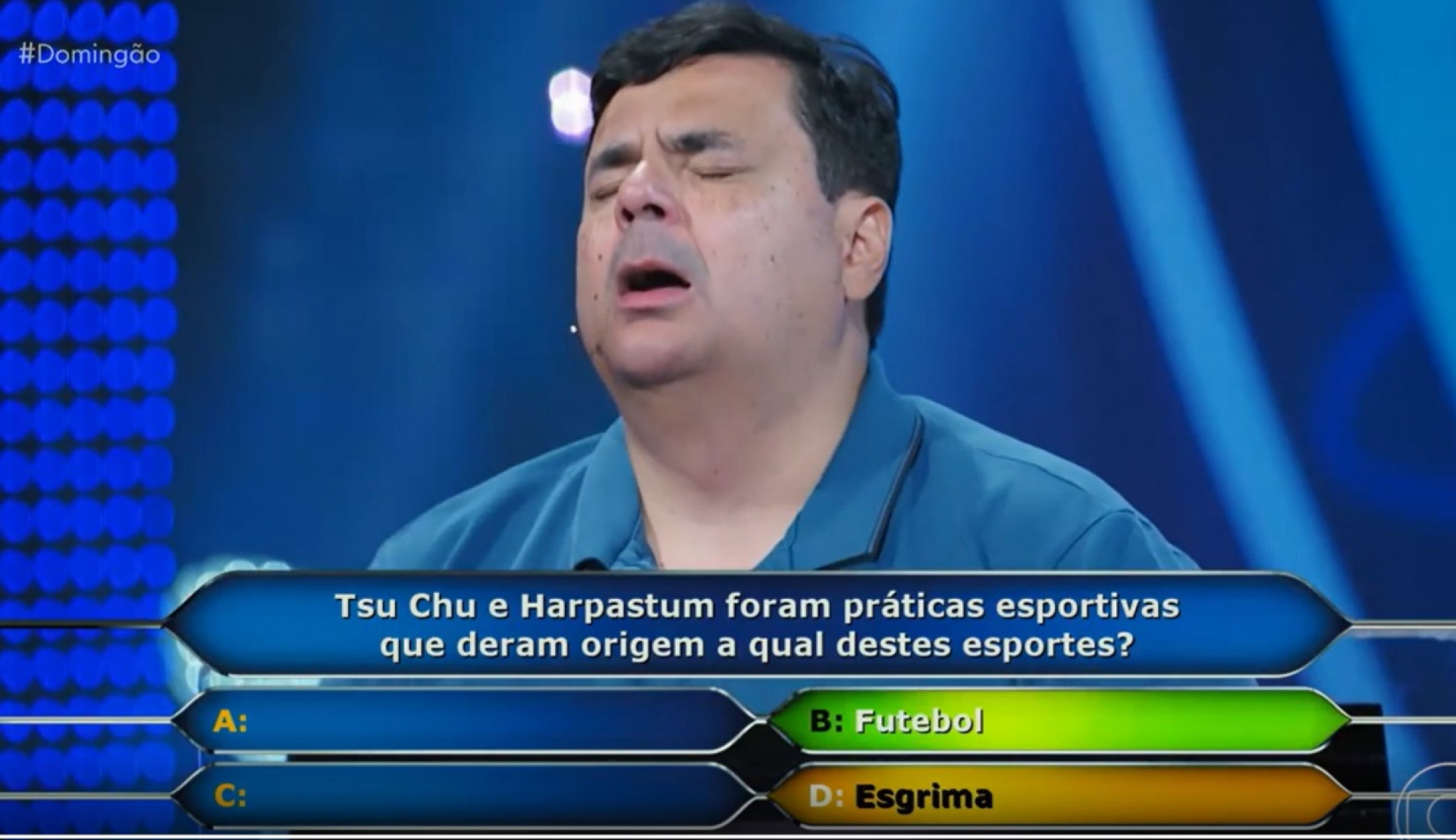 Luiz Pratines participa do quadro 'Quem Quer Ser um Milionário' - Reprodução de vídeo / TV Globo