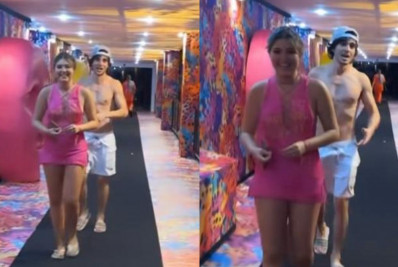 Fiuk fica sem graça ao ser flagrado com influenciadora na 'Farofa da Gkay': 'Eu estava...'