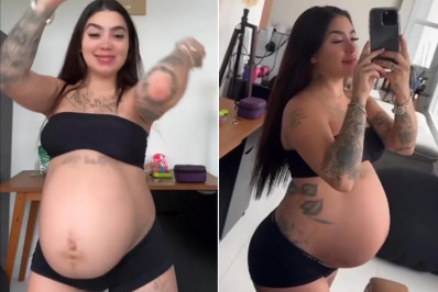 MC Mirella impressiona ao exibir barrigão de oito meses de gravidez: 'Falta pouco'