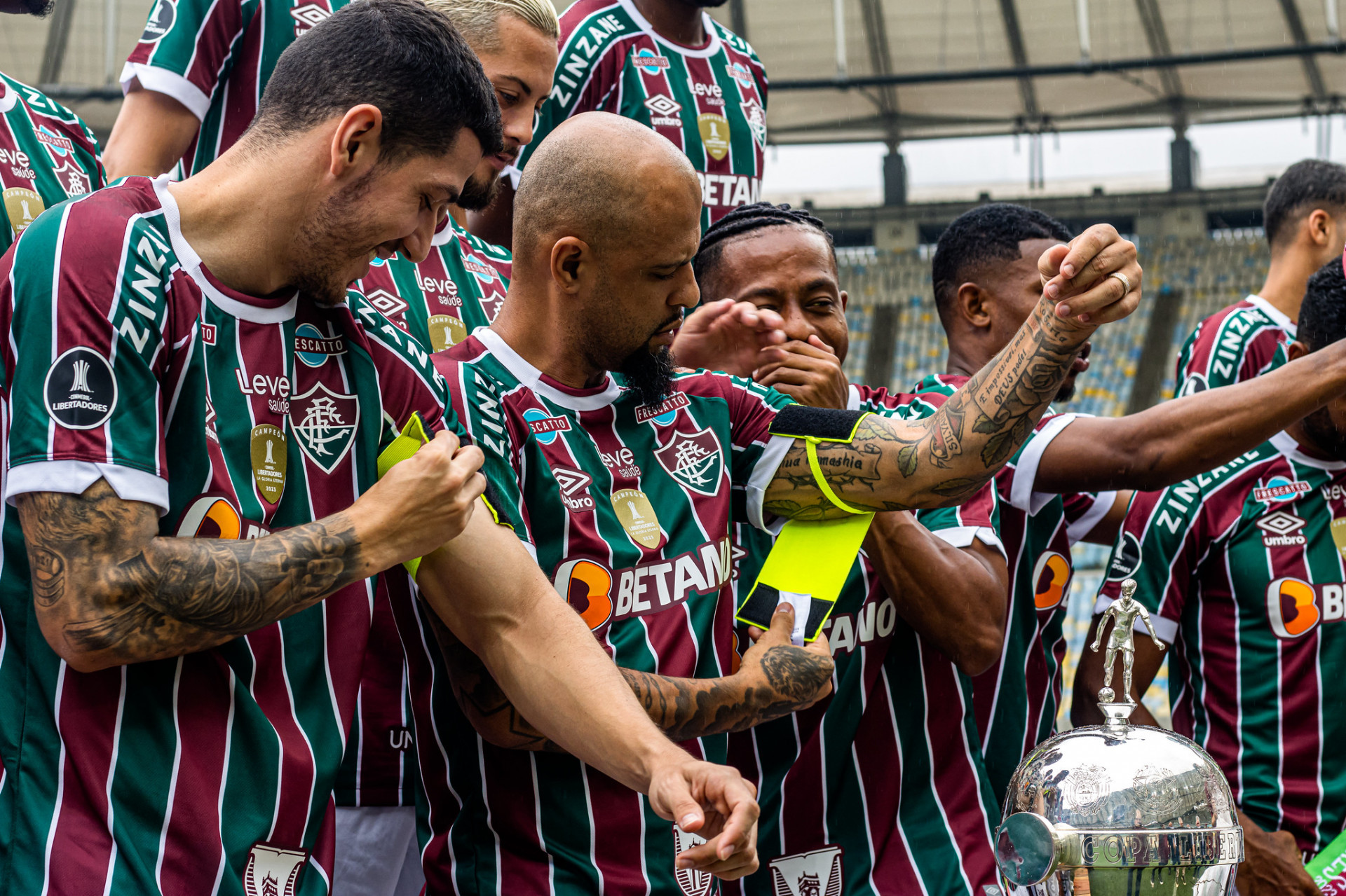 Felipe Melo na foto oficial do título da Libertadores do Fluminense - Marcelo Gonçalves / Fluminense