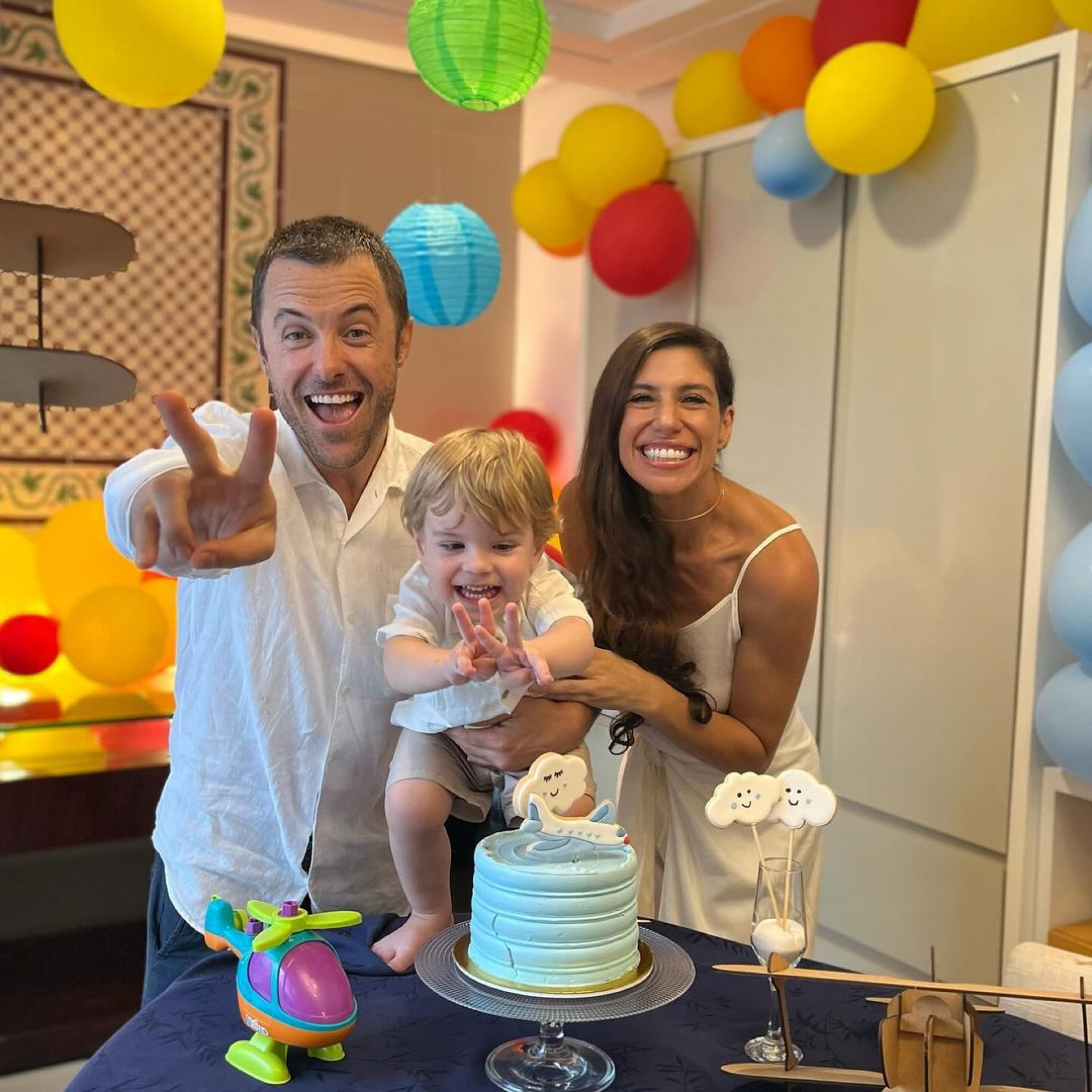 Kayky Brito celebra o aniversário do filho Kael com a mulher Tamara Dalcanale - Reprodução/Instagram