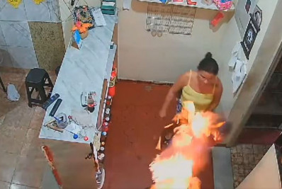 Polícia prende mulher que ateou fogo no marido no Jardim América