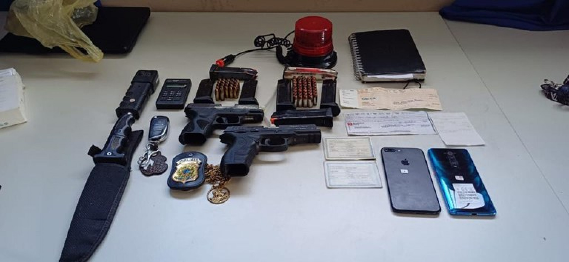 Parte das armas apreendidas pelos agentes - Foto: Divulgação/PF
