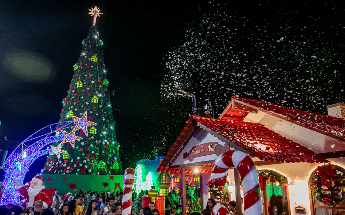 Vila do Papai Noel e Árvore Iluminada marcam abertura oficial do Natal Magia