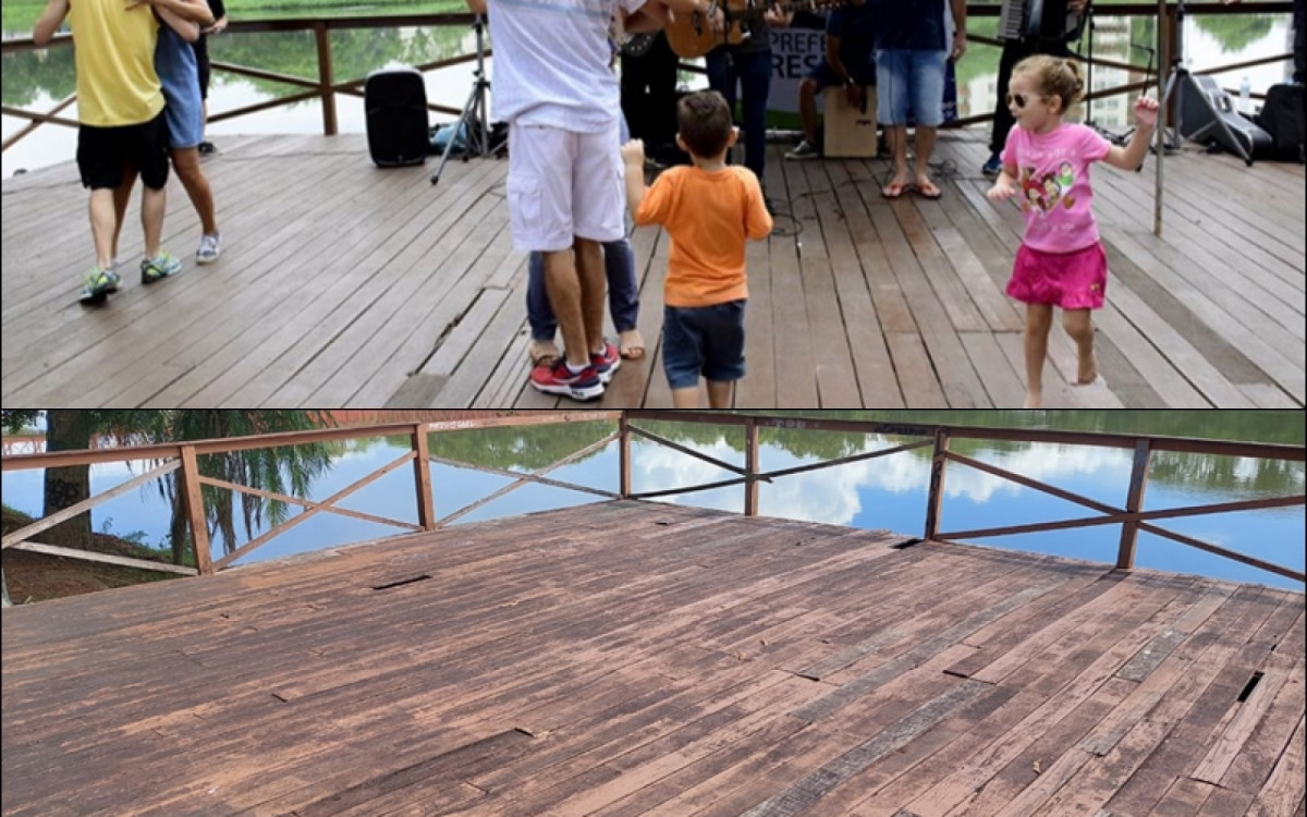 Moradores reclamam de abandono de deck em Resende