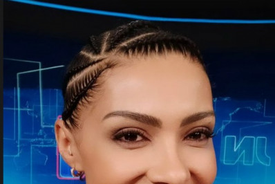 Aline Aguiar apresenta 'Jornal Nacional' com trança nagô e internautas reagem