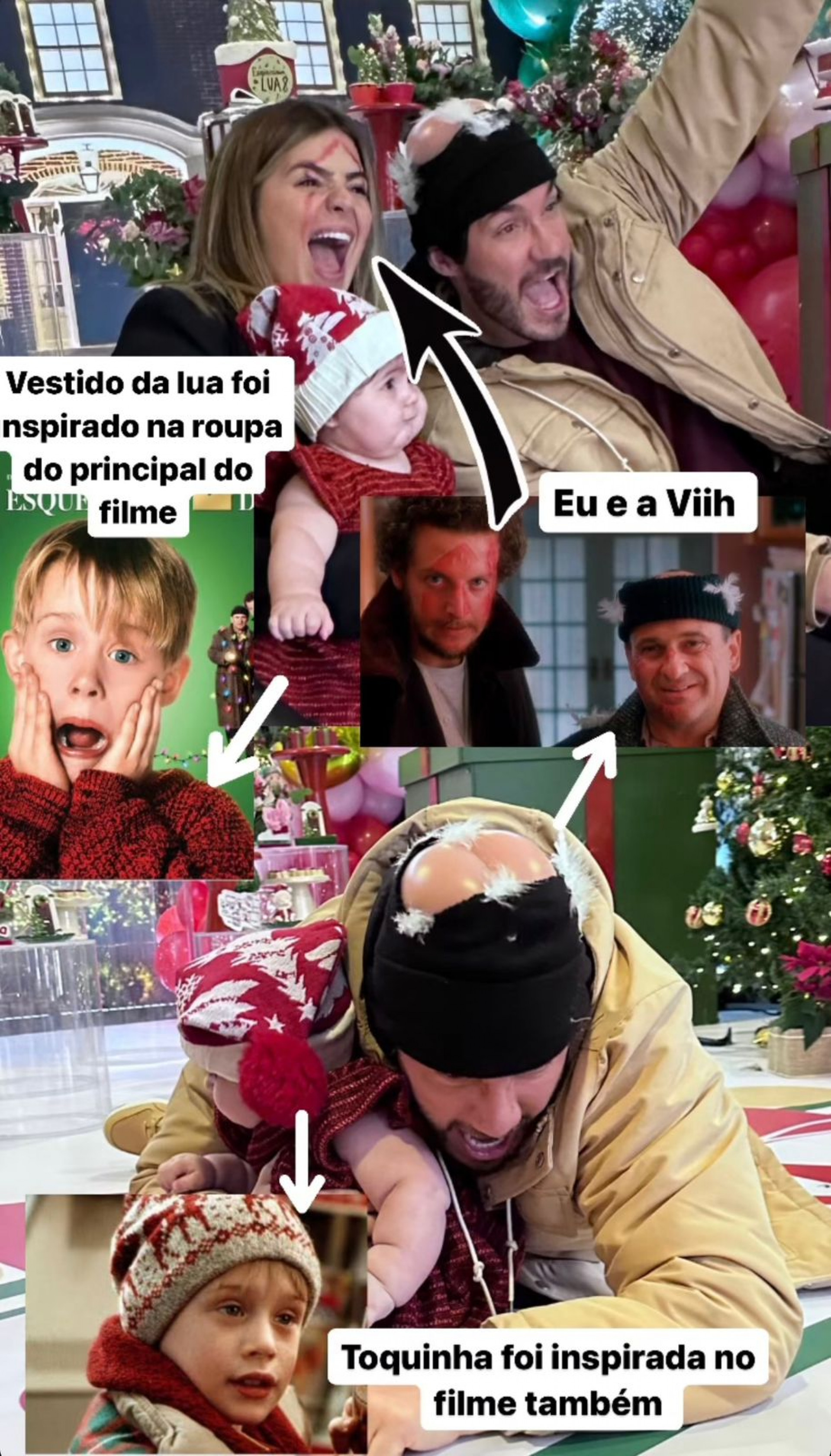 Viih Tube e Eliezer celebram mesverário da filha com tema inspirado no filme 'Esqueceram de mim' - Reprodução / Instagram 