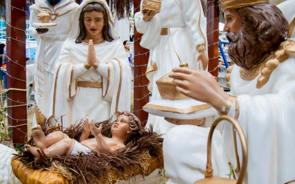 O presépio inaugurado está na Praça do Chafariz