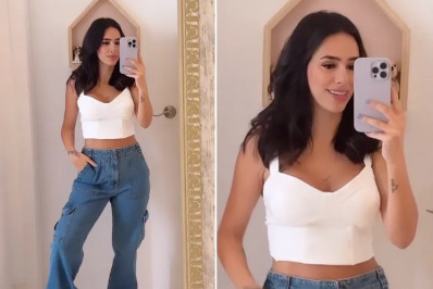 Bruna Biancardi volta a usar jeans antigo dois meses pós-parto e celebra: 'Estou muito feliz'