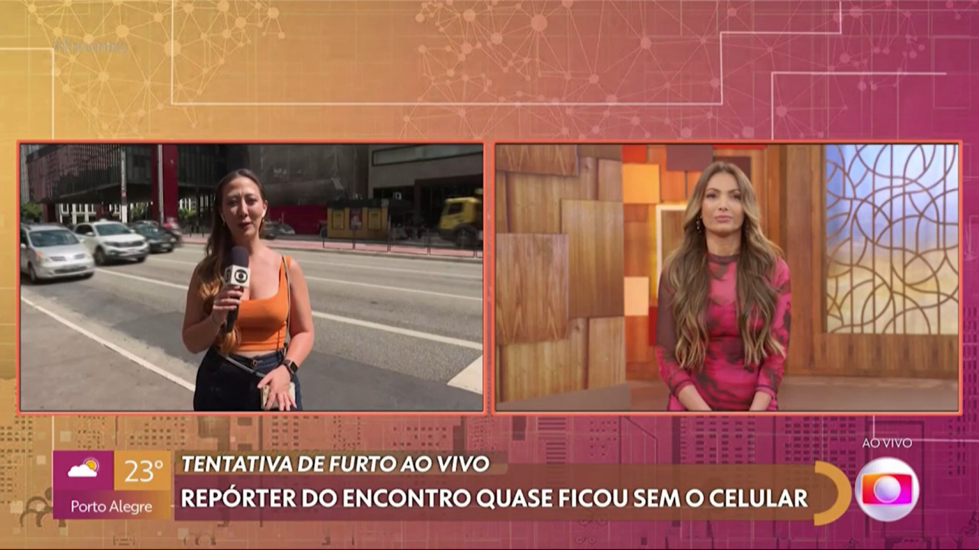 No 'Encontro', Juliane Massaoka voltou à Avenida Paulista após tentativa de assalto - Reprodução/TV Globo