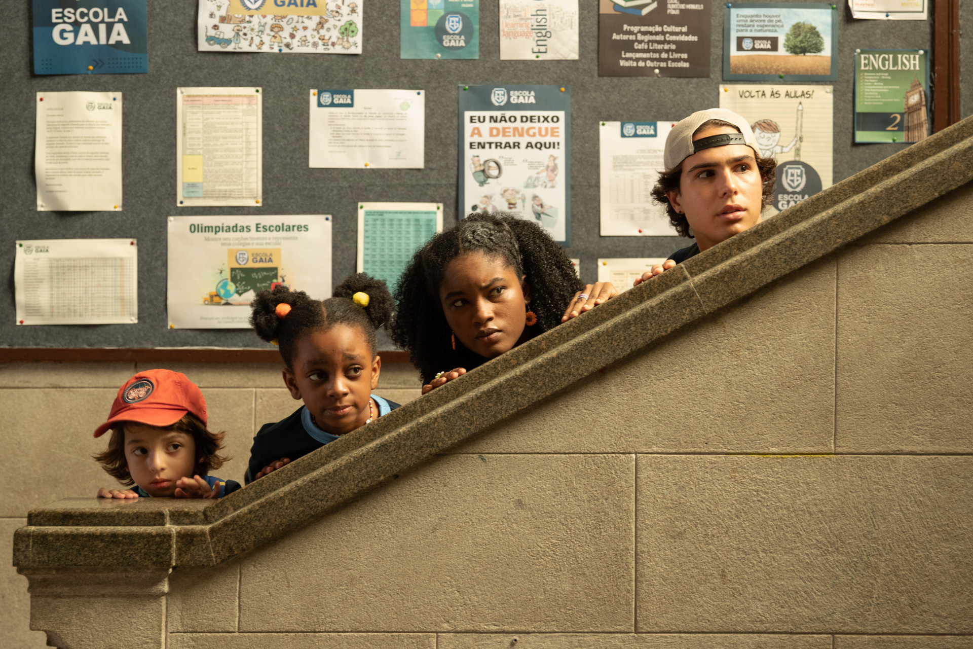 Theo Matos, Valen Gaspar, Yasmin Londuik e Igor Jansen em 'O Primeiro Natal do Mundo' - Desiree do Valle/Divulgação