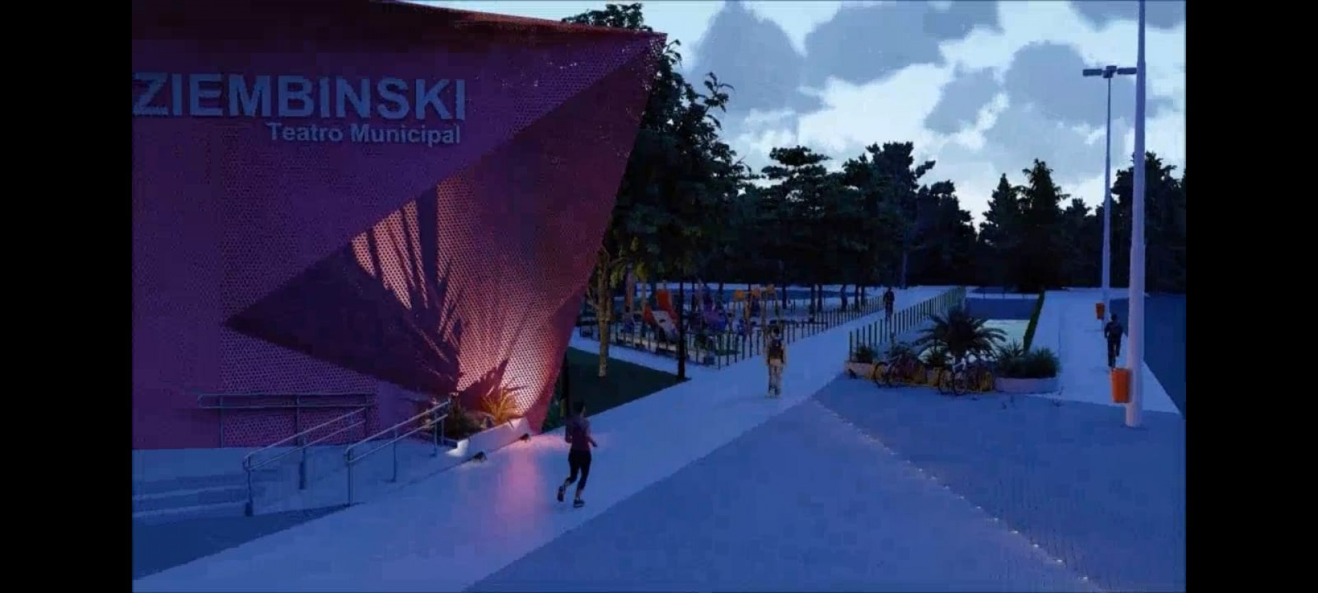 Projeto de revitalização do Teatro Ziembinski, na Tijuca, conta com iluminação - Reprodução