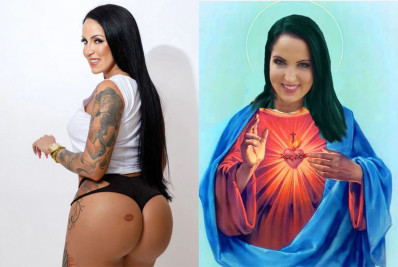 Atriz pornô, Elisa Sanches é criticada após compartilhar montagem 'representando' Jesus