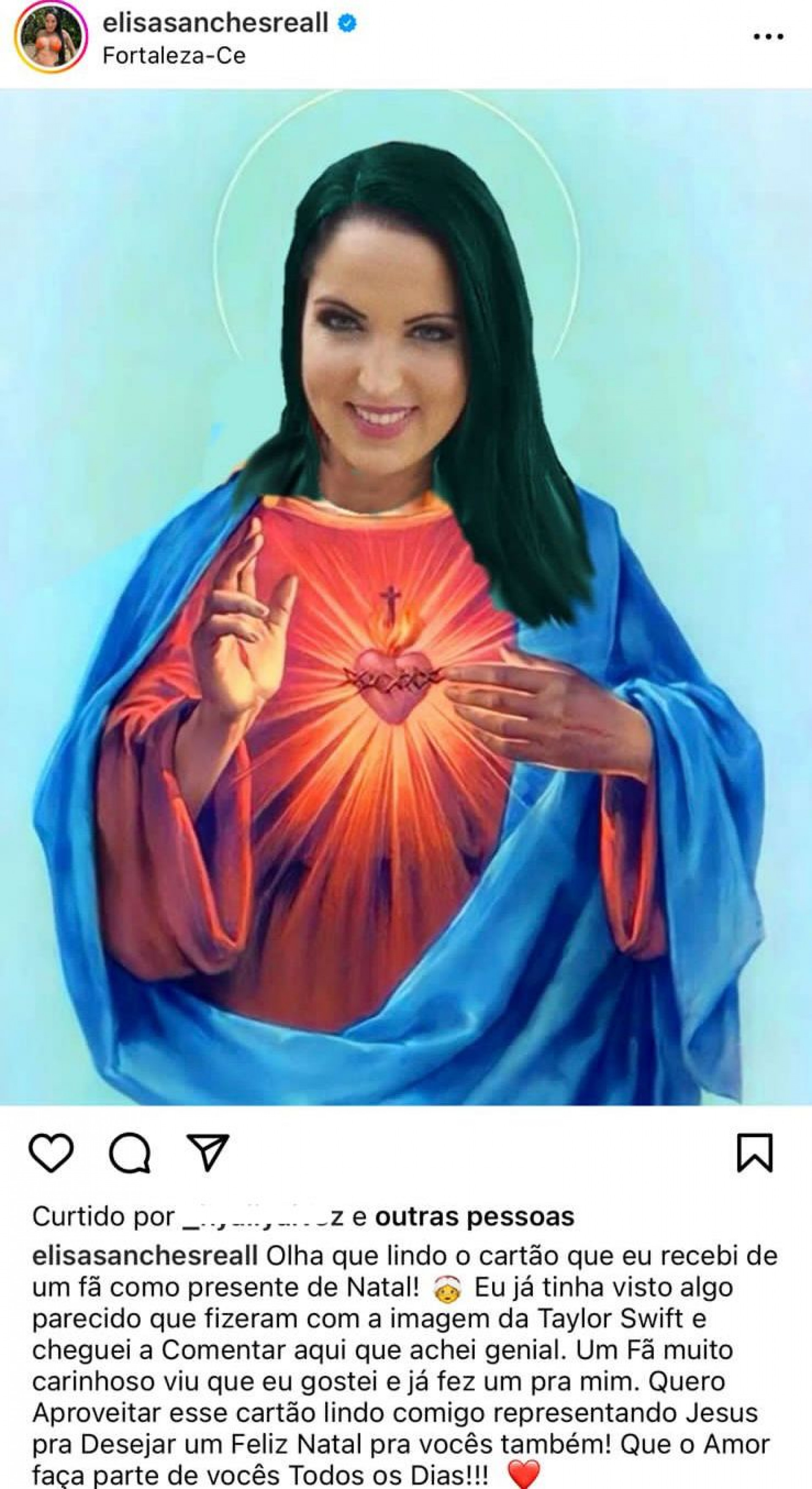 Atriz Pornô Elisa Sanches é Criticada Após Compartilhar Montagem Representando Jesus Daniel 